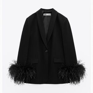 ZARA FEATHER BLAZER